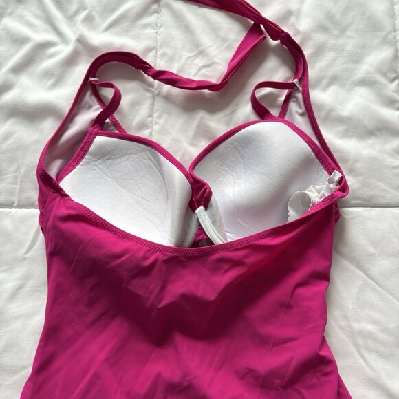 Gottex Swimsuit Set Tankini Top Womens Size 36D Swim Skirt Size 8 Pink Beach - Picture 13 of 13